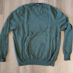 Kenneth Roberts Merino Wool V-Neck Sweater